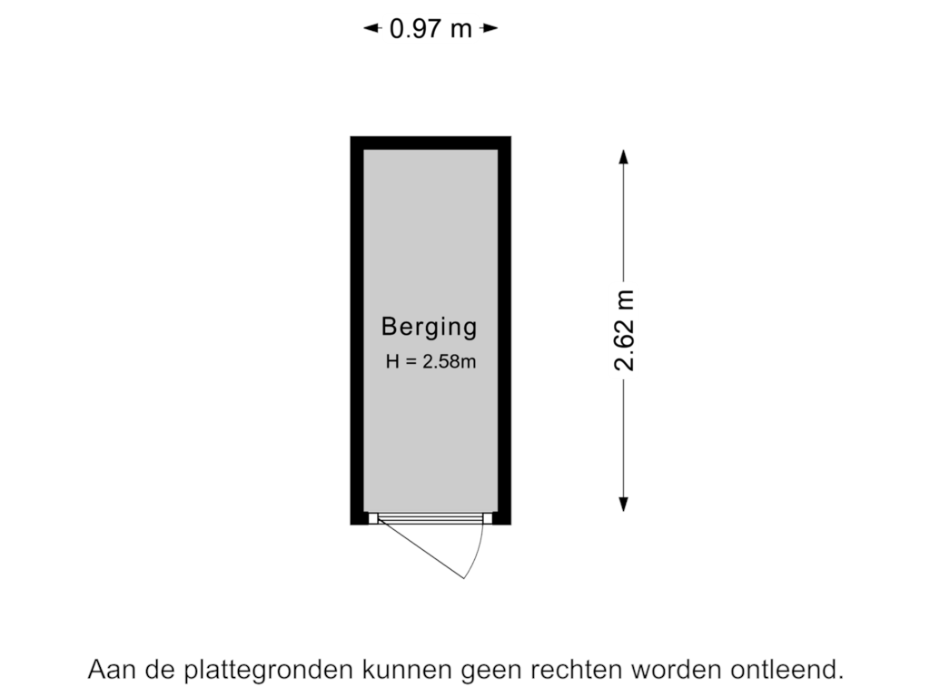 Bekijk plattegrond van Berging van Bredenoord 210