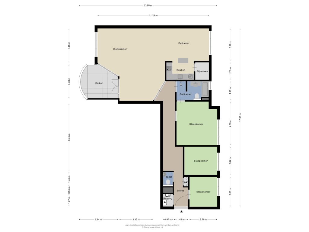 Bekijk plattegrond van Appartement van Moutstraat 79