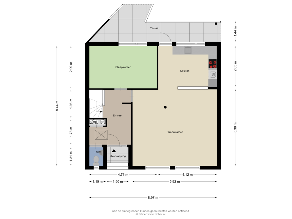 Bekijk plattegrond van Begane Grond van Leyenbroekerweg 154