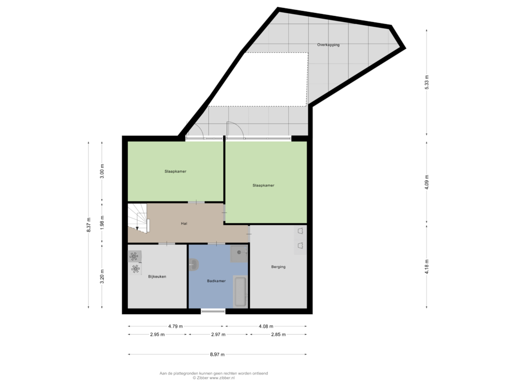 Bekijk plattegrond van Souterrain van Leyenbroekerweg 154