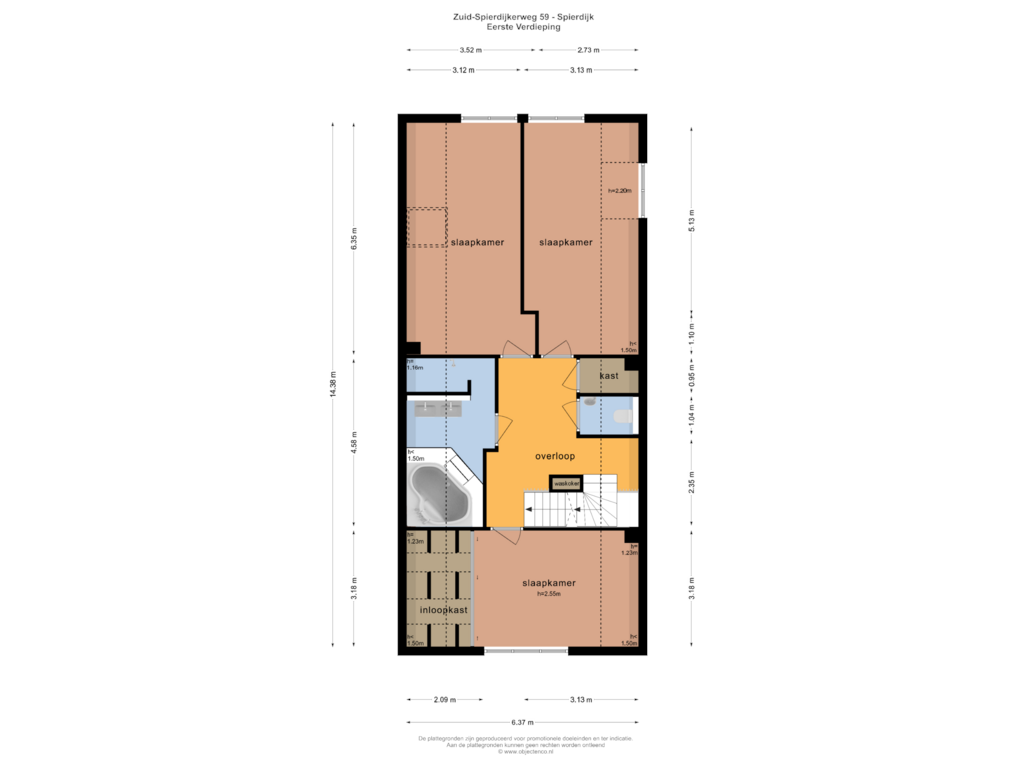 Bekijk plattegrond van Eerste Verdieping van Zuid-Spierdijkerweg 59