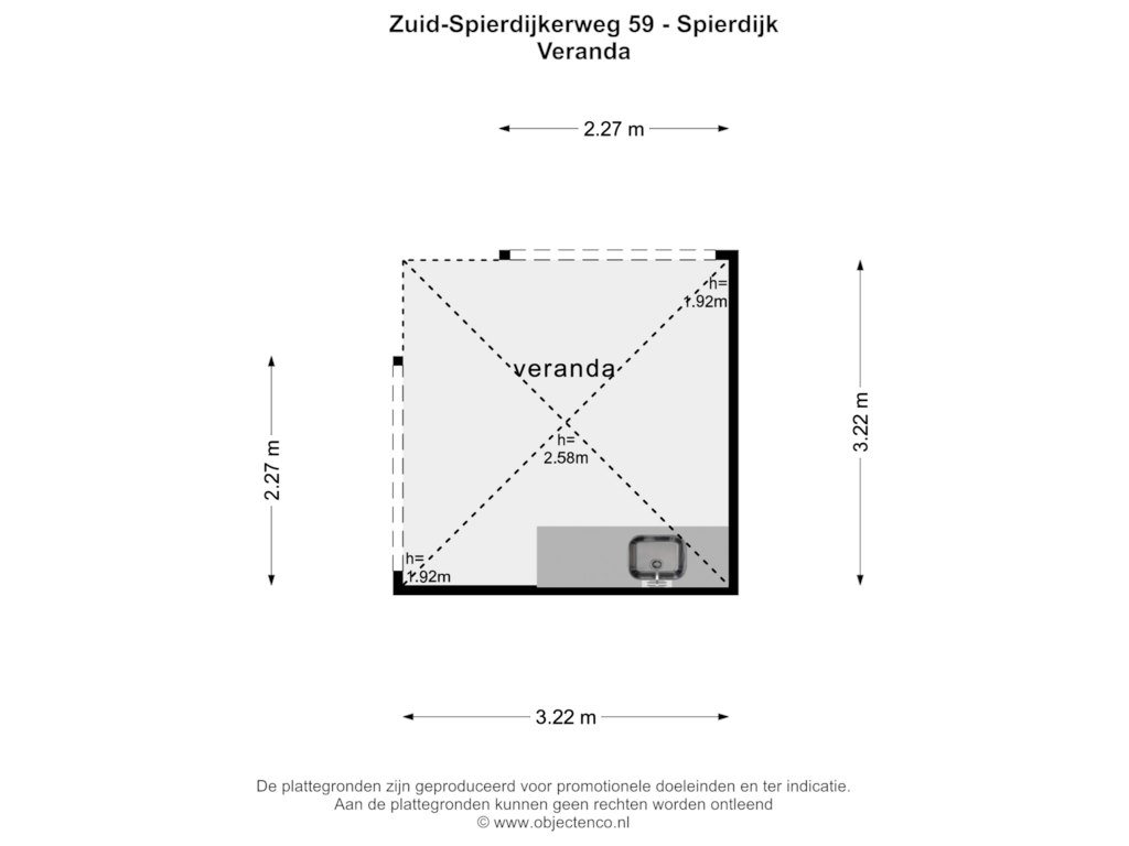 Bekijk plattegrond van Veranda van Zuid-Spierdijkerweg 59