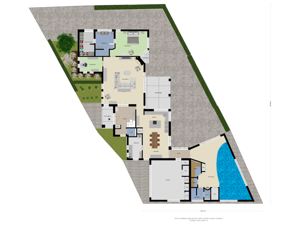 View floorplan of Begane Grond Tuin of Rottumerooglaan 5