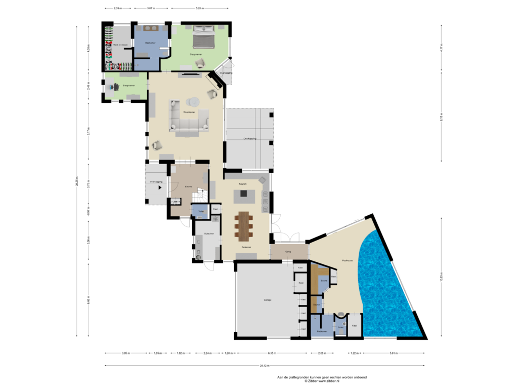 View floorplan of Begane Grond of Rottumerooglaan 5