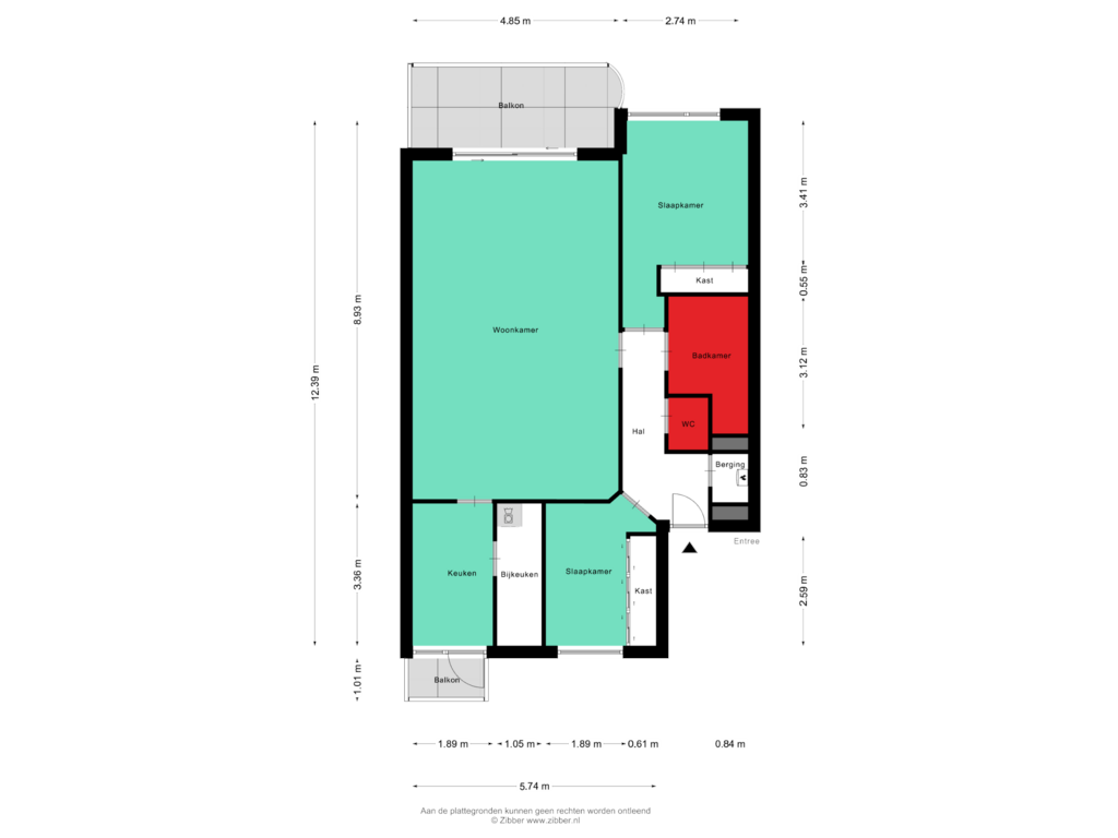 Bekijk plattegrond van Appartement van Lisztgaarde 342