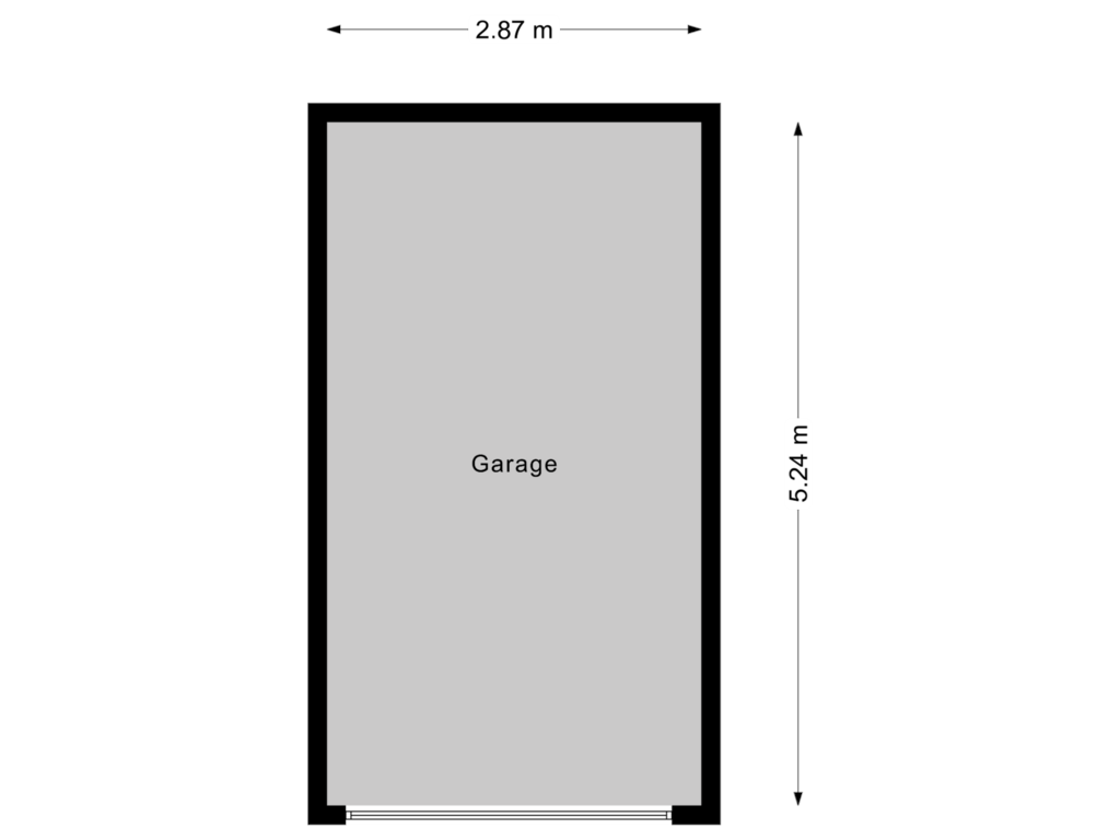 View floorplan of Garage of Oude Bennekomseweg 37