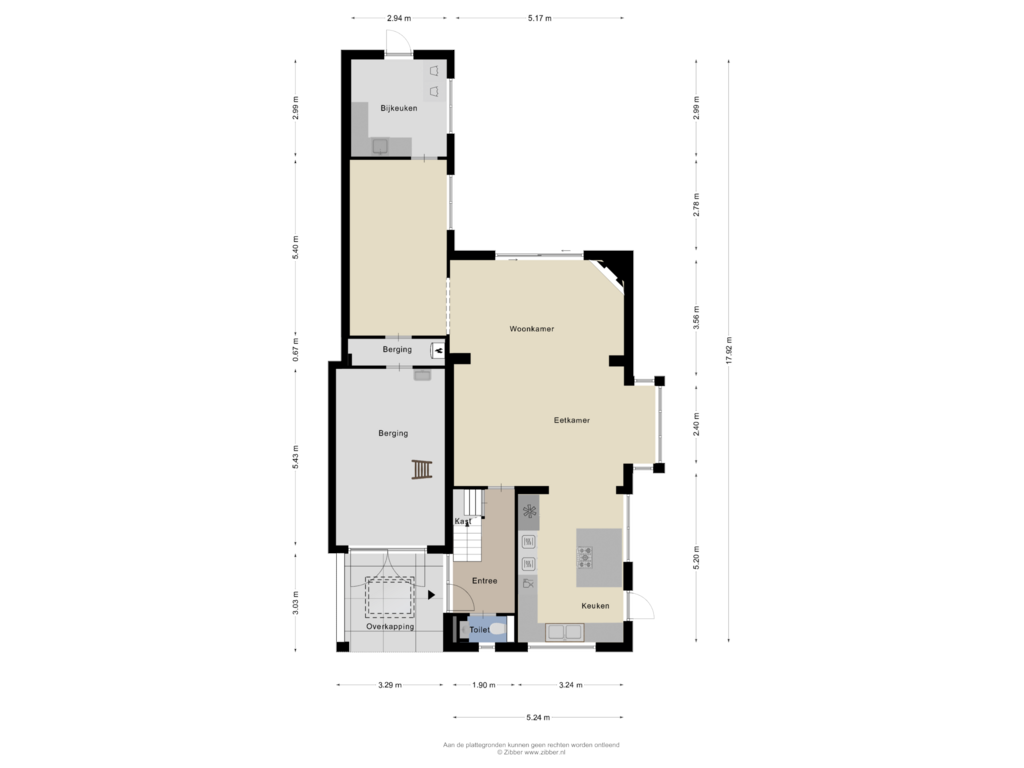 View floorplan of Begane Grond of Klaprooslaan 14