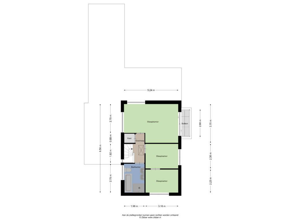 View floorplan of Eerste Verdieping of Klaprooslaan 14