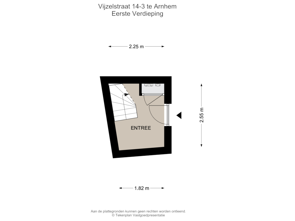 Bekijk plattegrond van Eerste Verdieping van Vijzelstraat 14-3