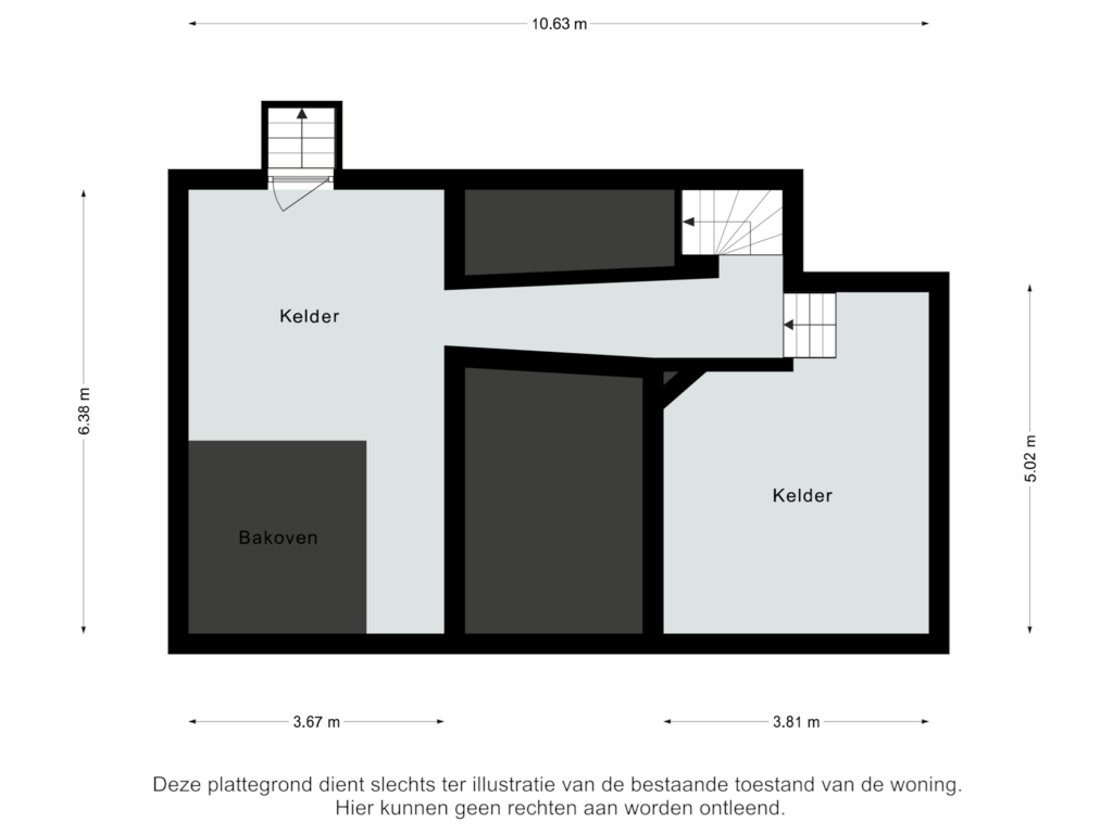 Bekijk plattegrond van Kelder van Aan de Kerk 1