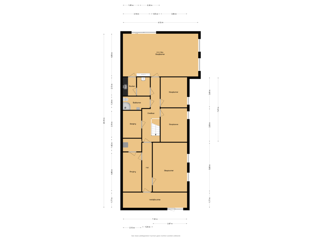 Bekijk plattegrond van 1e Verdieping van Stougjesdijk 13