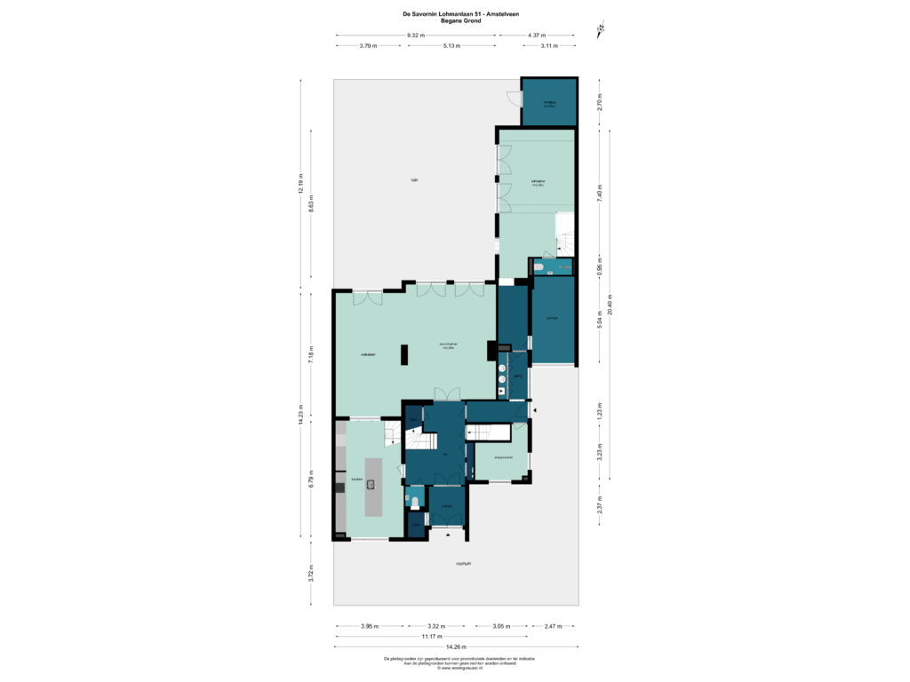 View floorplan of Begane Grond of De Savornin Lohmanlaan 51