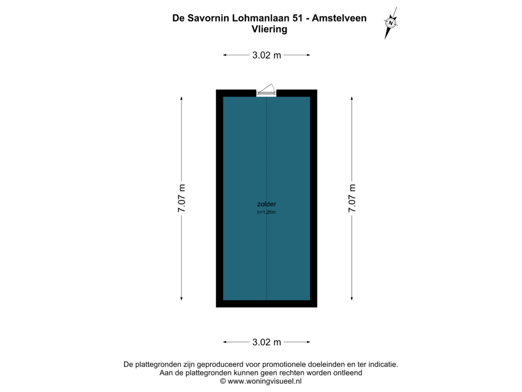 View floorplan of Vliering of De Savornin Lohmanlaan 51