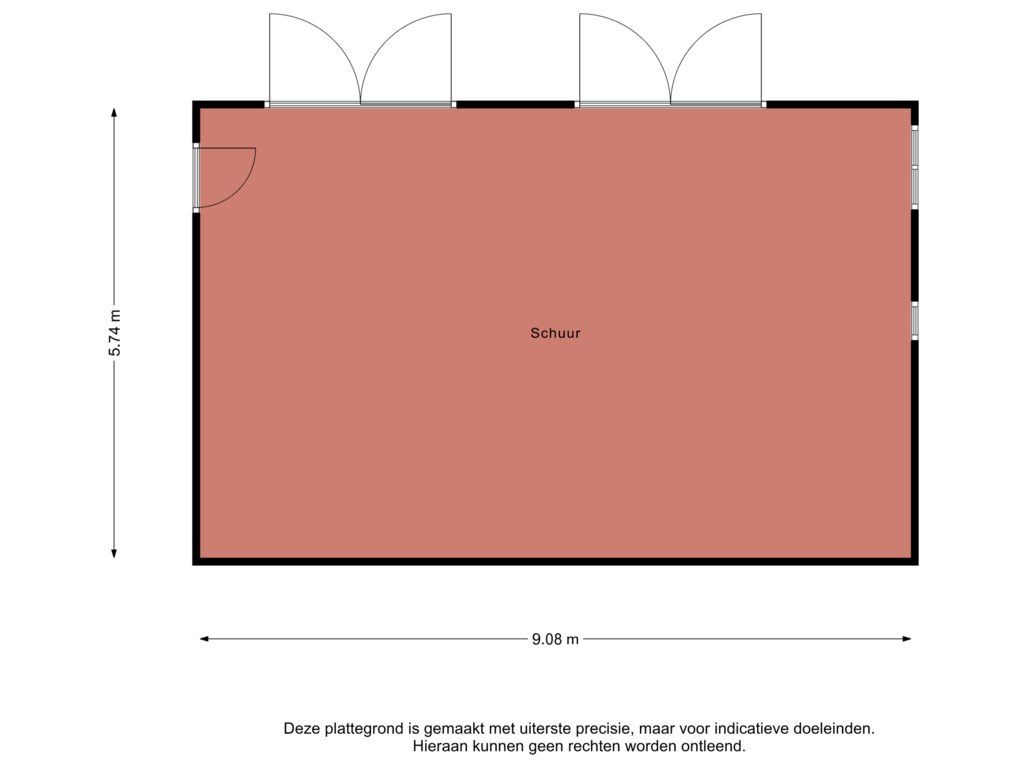 Bekijk plattegrond van Schuur van Vatropperweg 4