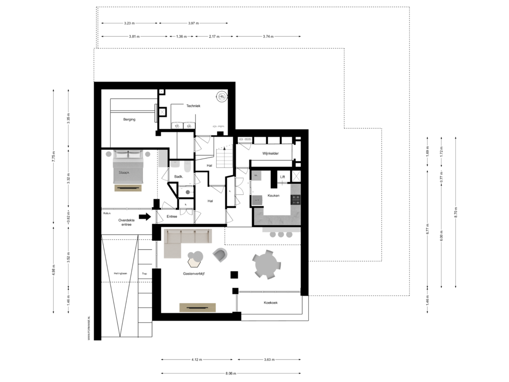 Bekijk plattegrond van SOUTERRAIN van Minervalaan 103