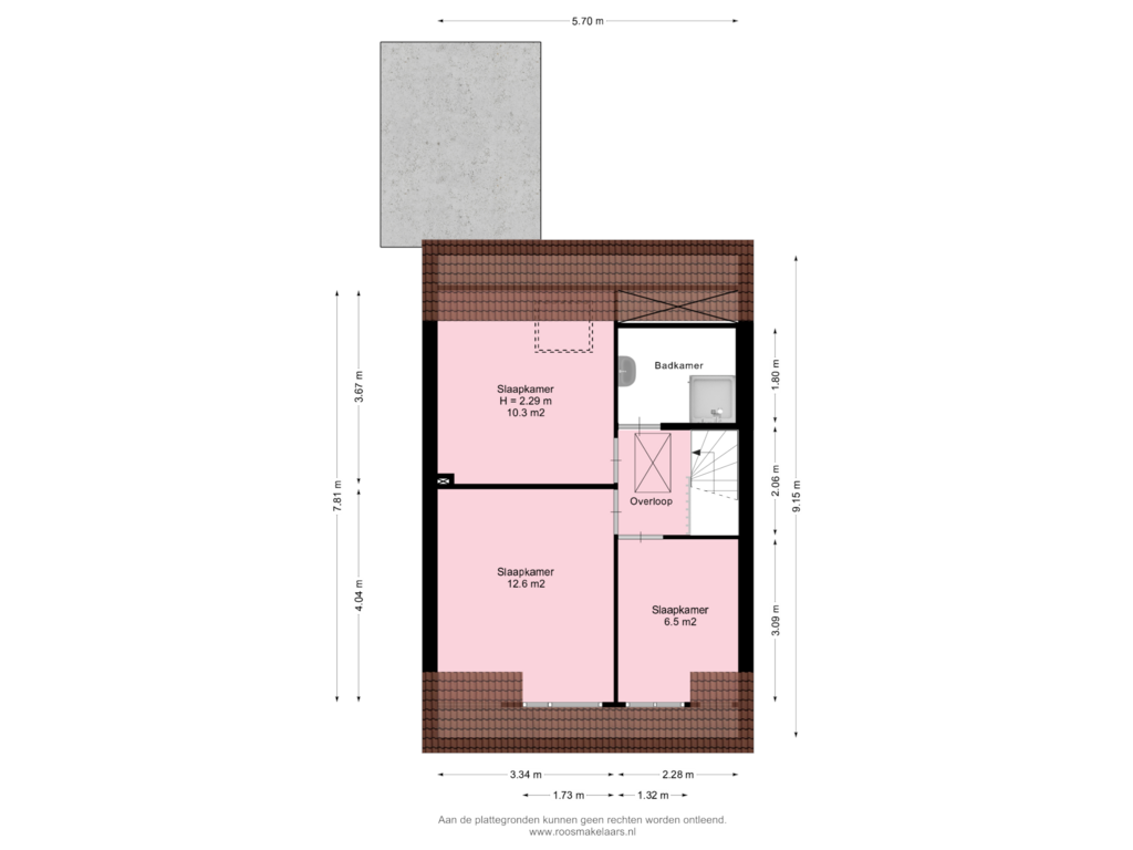 View floorplan of 1e Verdieping of Coert Lambertusstrjitte 11