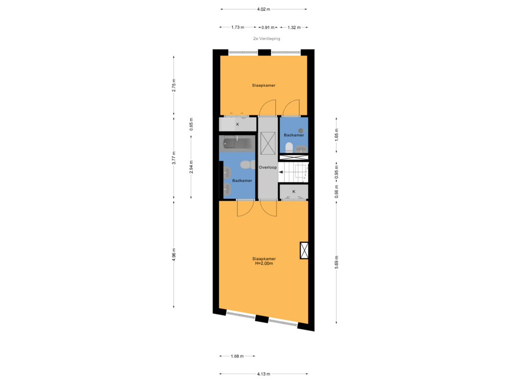 Bekijk plattegrond van 2e Verdieping van Oude Delft 14