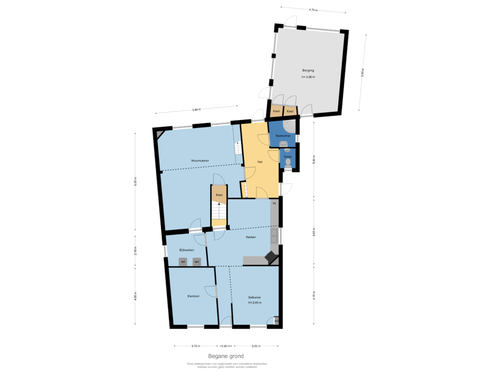 View floorplan of BG of Veerstraat 27