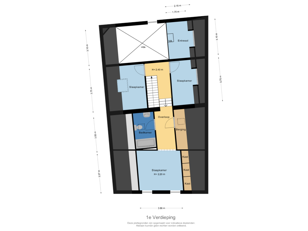 View floorplan of V1 of Veerstraat 27