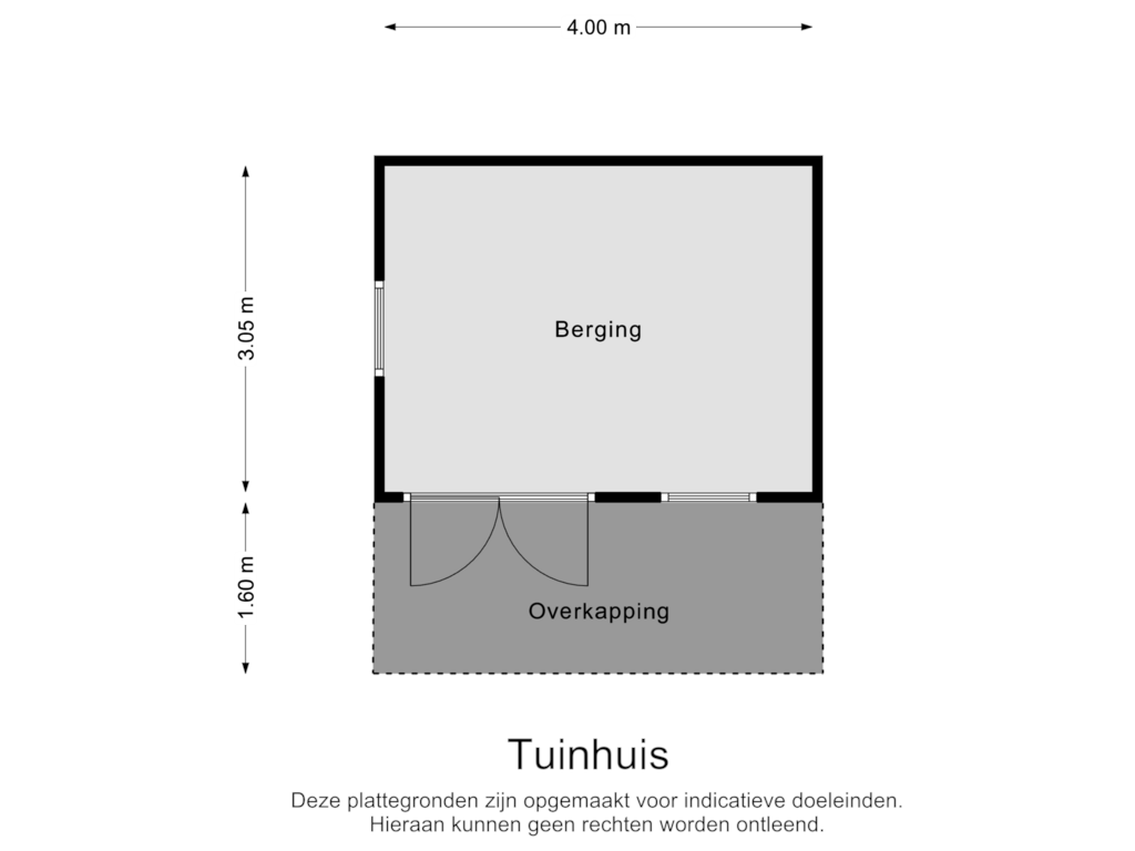 View floorplan of Tuinhuis of Veerstraat 27