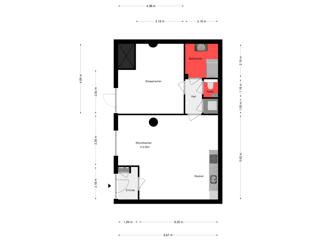 Bekijk plattegrond van Begane Grond van Tsjechiëplaats 15