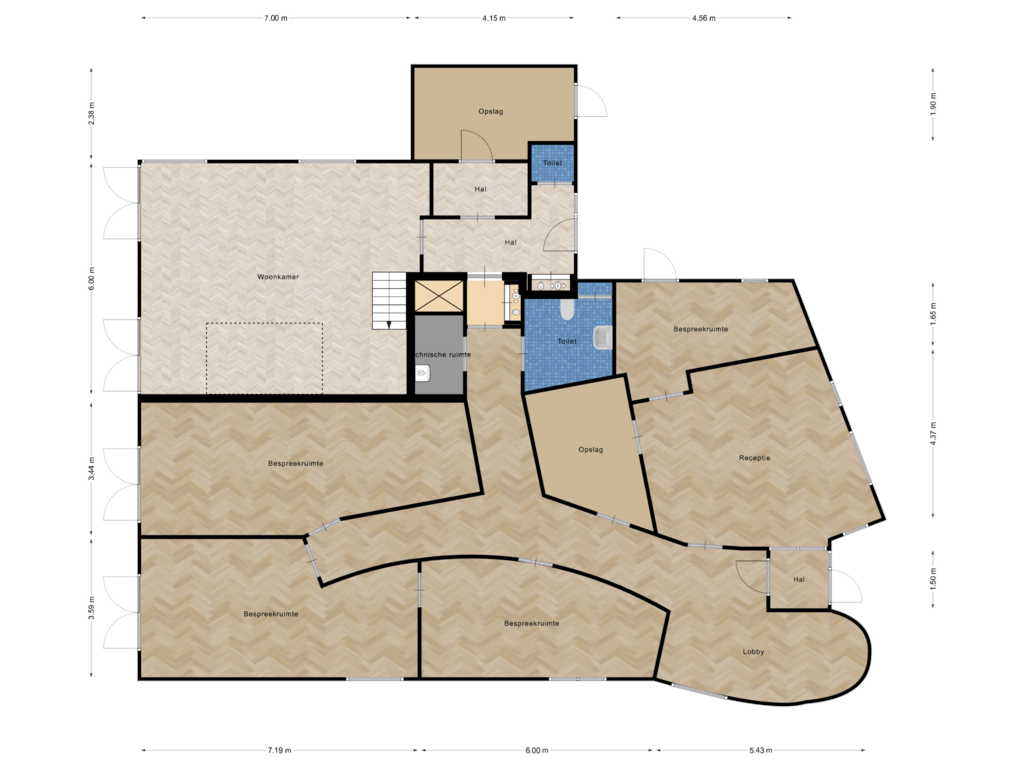 Bekijk plattegrond van Begane grond van Molenstraat 87