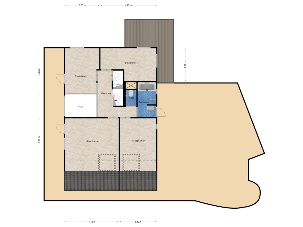 Bekijk plattegrond van Verdieping van Molenstraat 87