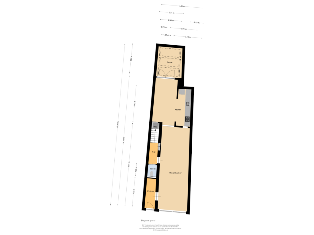 Bekijk plattegrond van Begane grond van Verdronkenoord 85