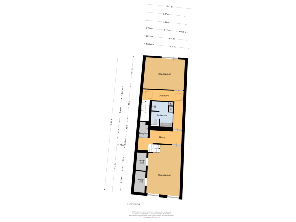 Bekijk plattegrond van 1e verdieping van Verdronkenoord 85