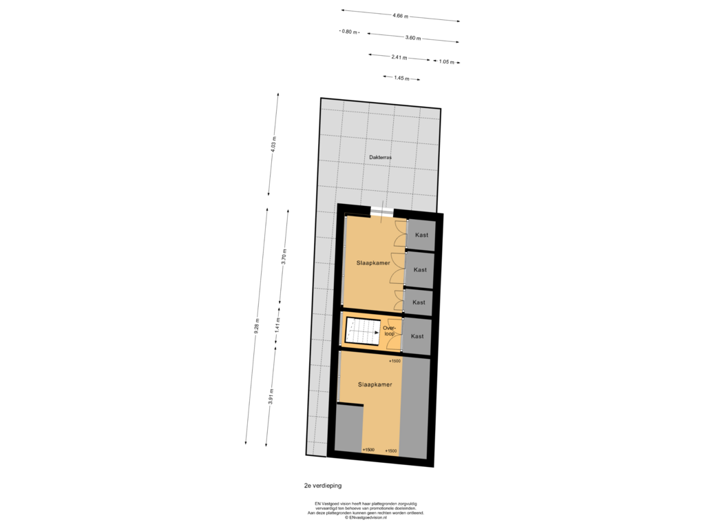 Bekijk plattegrond van 2e verdieping van Verdronkenoord 85