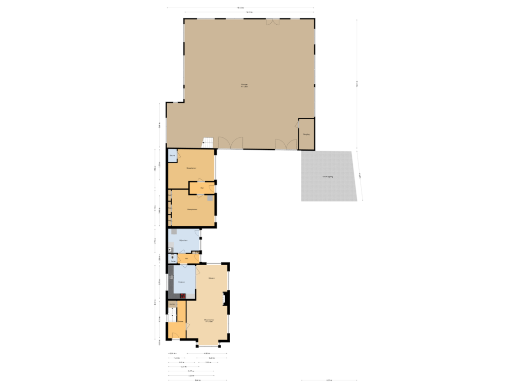 Bekijk plattegrond van Begane grond van Zesstedenweg 8