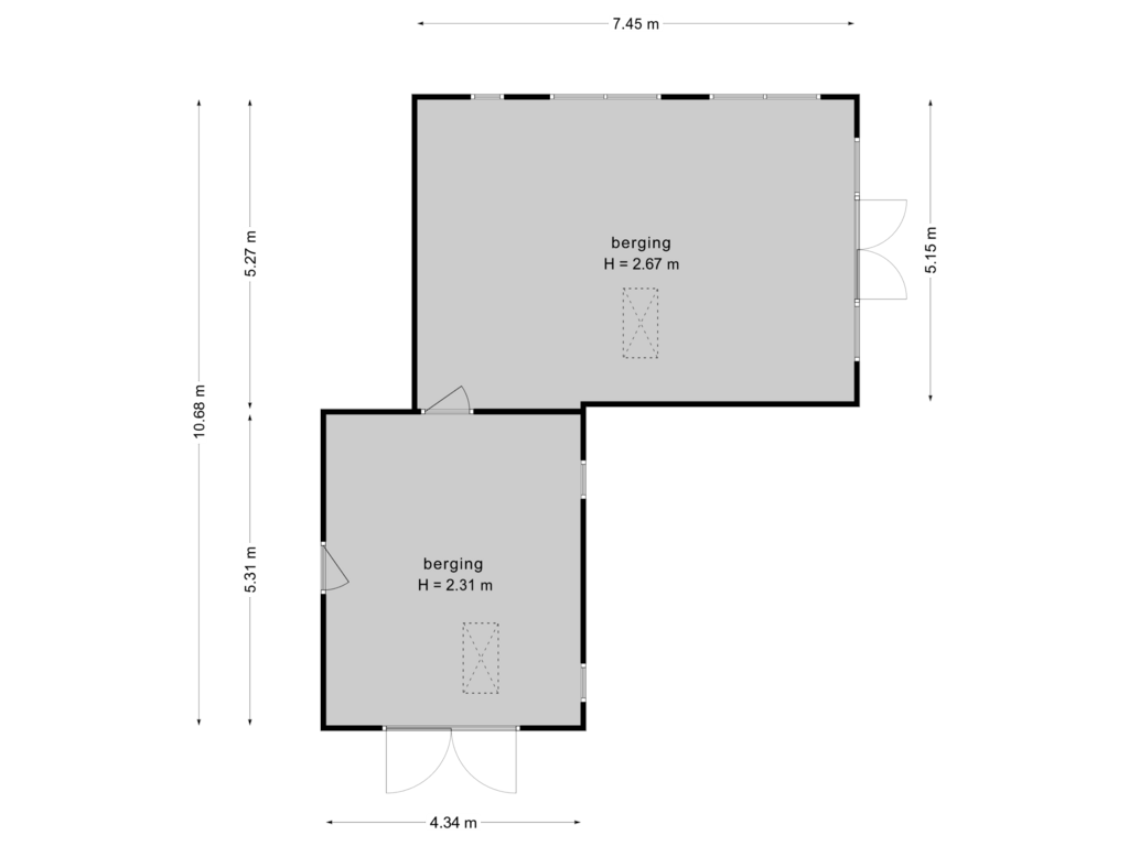 Bekijk plattegrond van Berging van Dergmeerweg 35