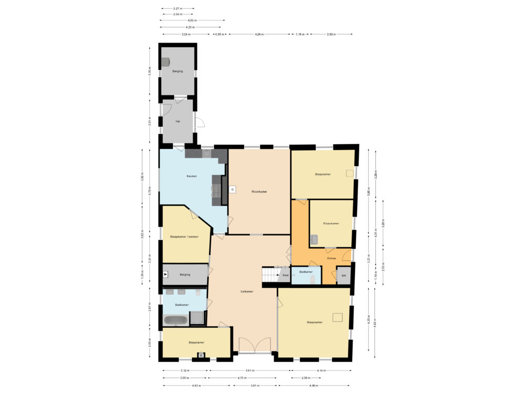 Bekijk plattegrond van Begane grond van Kerkstraat 50