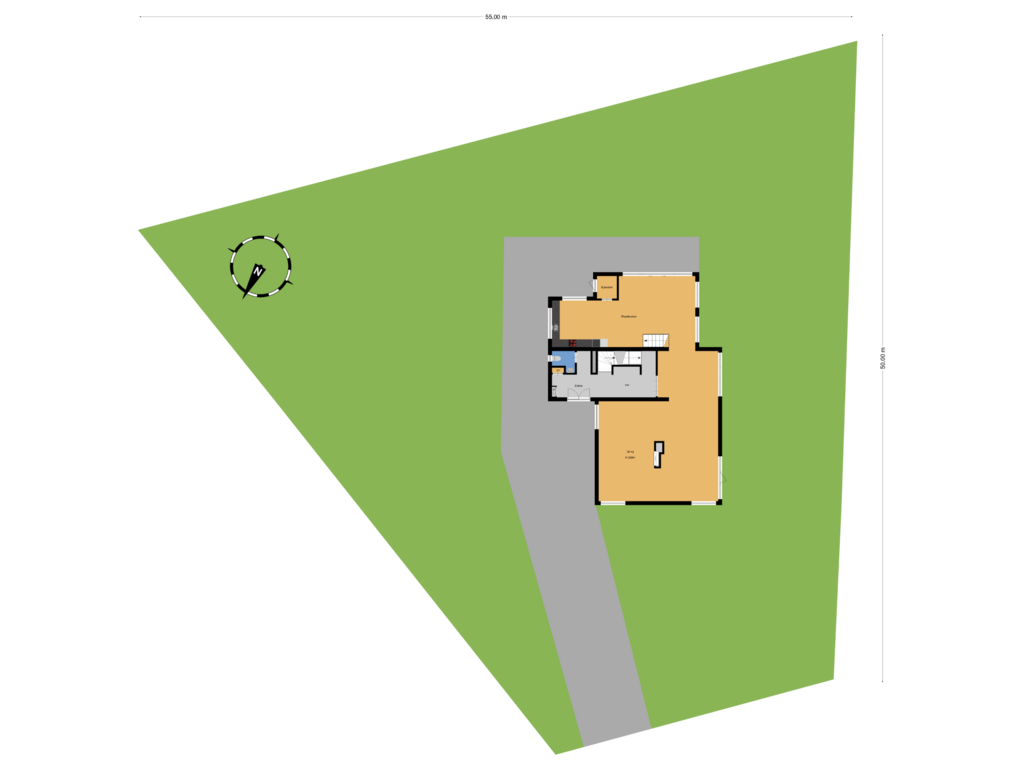 Bekijk plattegrond van Situatie van Groot Haesebroekseweg 53-A