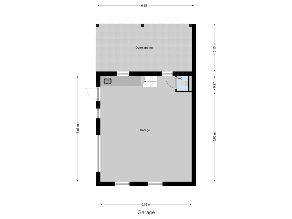 Bekijk plattegrond van Garage van Waaldijk 77