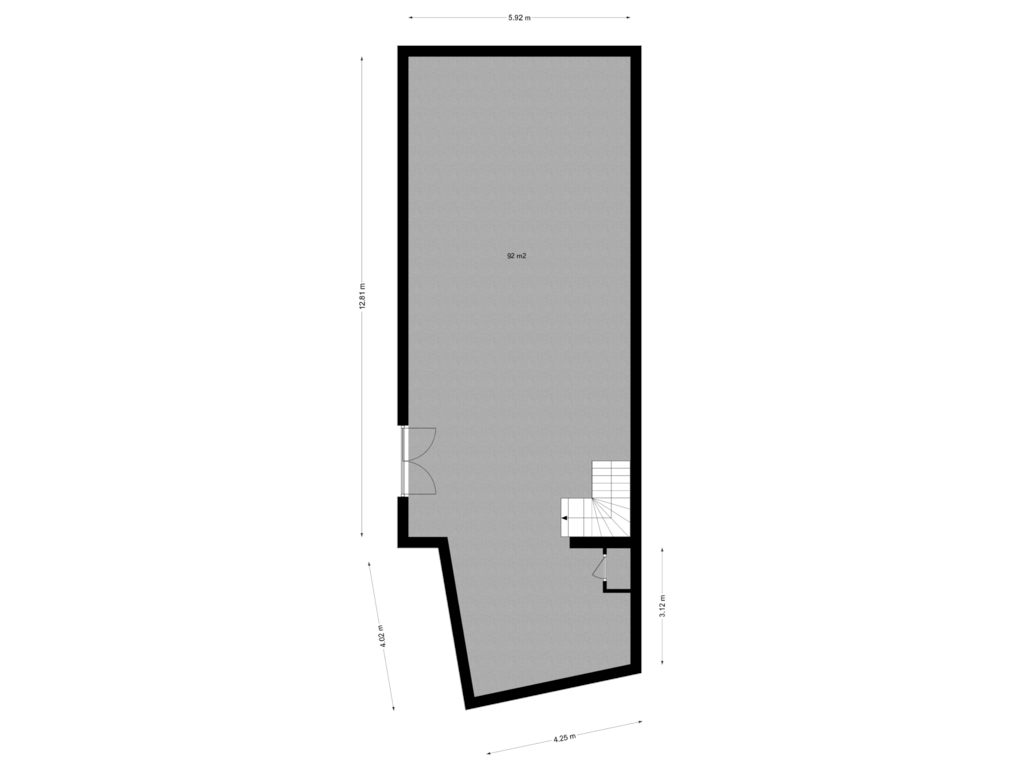 Bekijk plattegrond van Kelder garage van Hoenderstraat 35