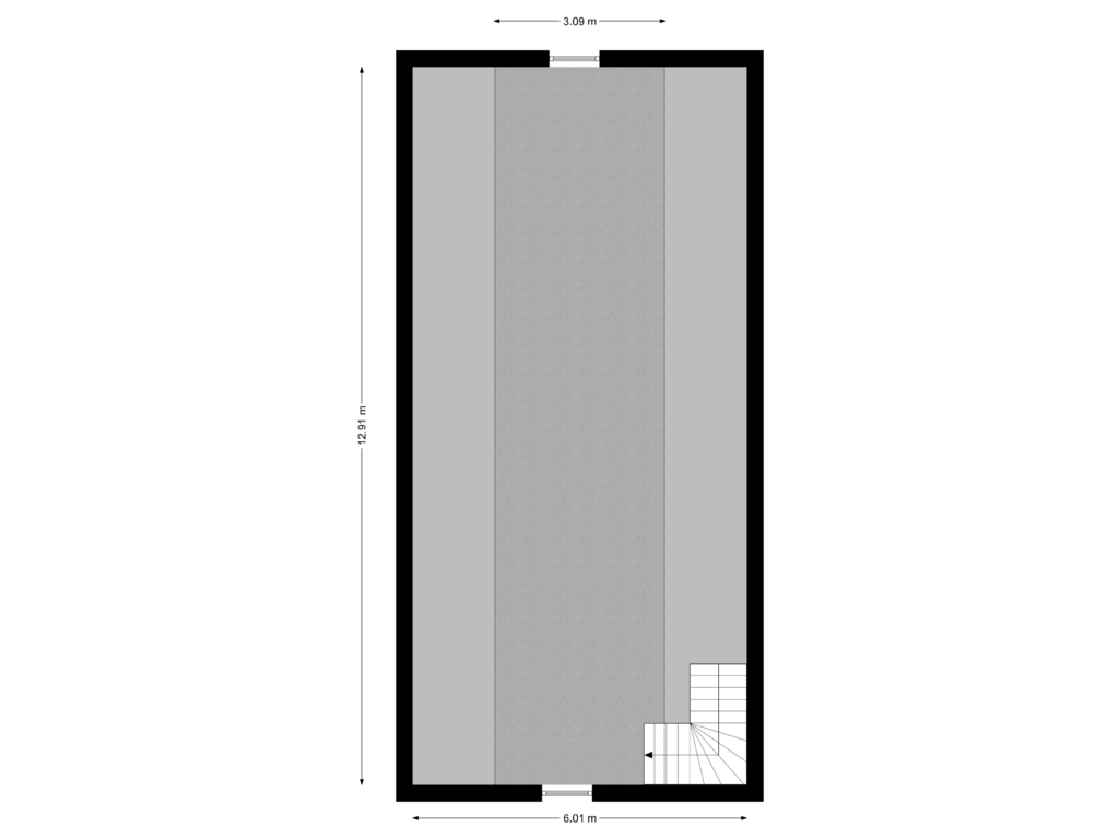 Bekijk plattegrond van Verdieping garage van Hoenderstraat 35