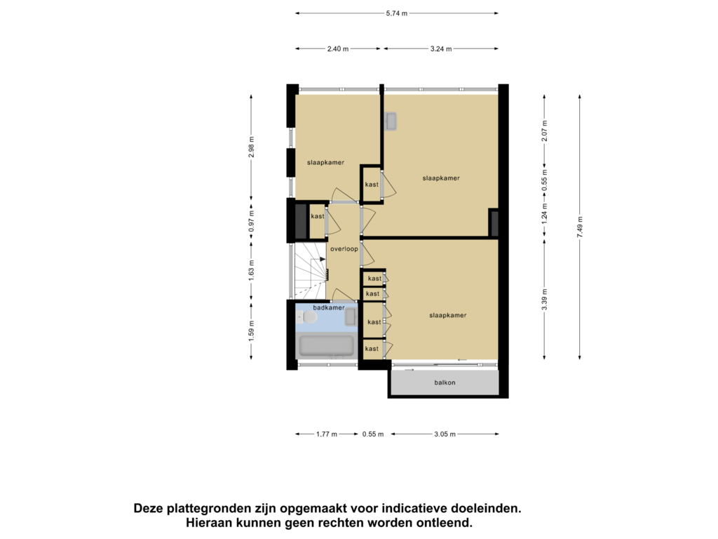 View floorplan of Eerste Verdieping of Margrietstraat 1