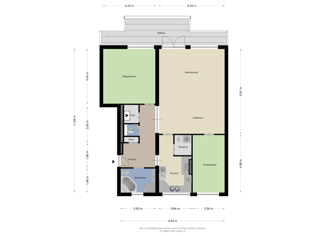 Bekijk plattegrond van Appartement van Koevordermeerstraat 12