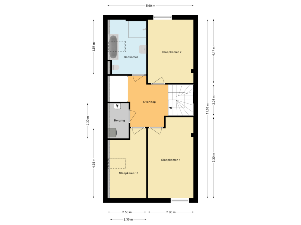 View floorplan of Eerste verdieping of Lankelaar 20