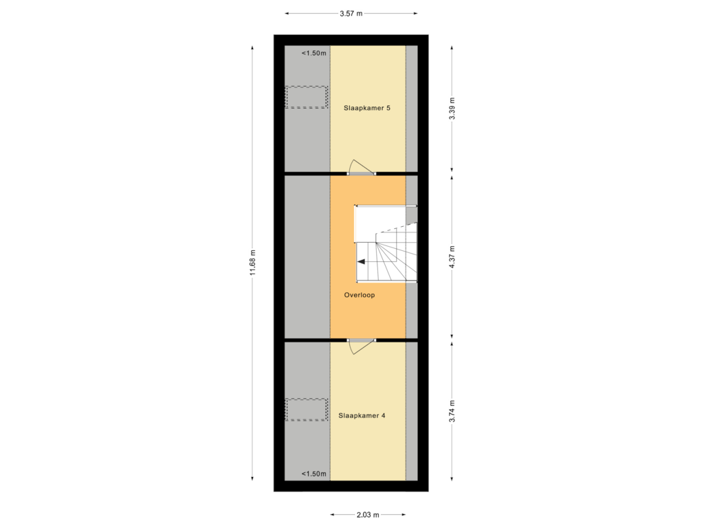 View floorplan of Tweede verdieping of Lankelaar 20