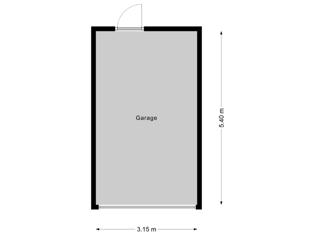 View floorplan of Garage of Lankelaar 20