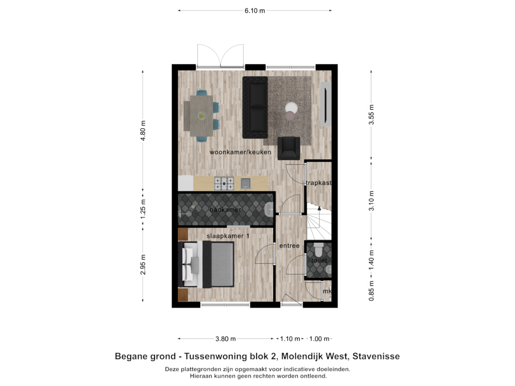 Bekijk plattegrond van Begane grond1 van Levensloopbestendige woning(en) (Bouwnr. 08)