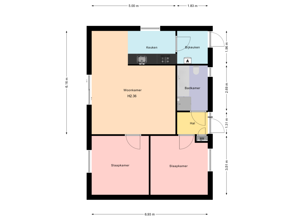 Bekijk plattegrond van First floor van Steenbakkersweg 5-203