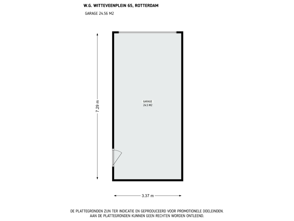 View floorplan of Garage of W.G. Witteveenplein 65