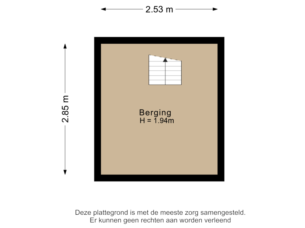 Bekijk plattegrond van Kelder van Rochussenstraat 215-A