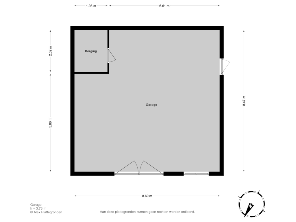 Bekijk plattegrond van Garage van Noordvliet 147-A