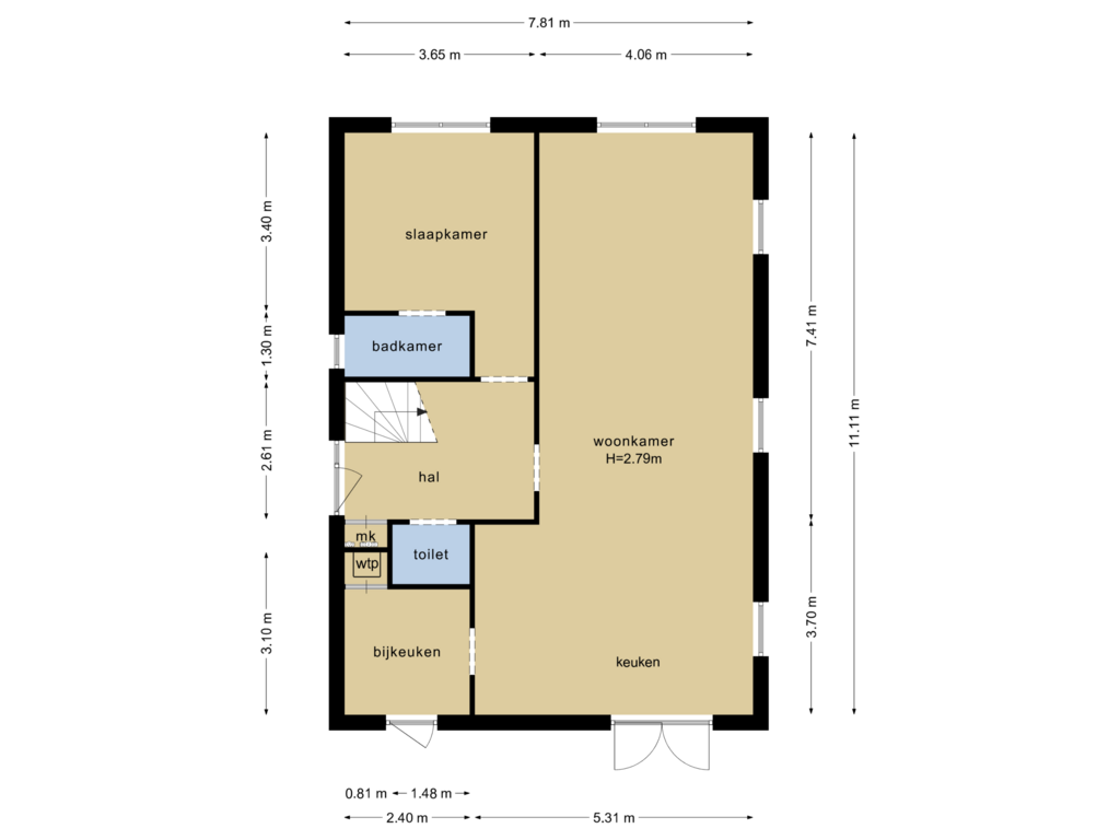 Bekijk plattegrond van Begane grond van Van Sonoystraat 30