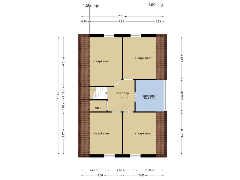 Bekijk plattegrond van 1e verdieping van Van Sonoystraat 30