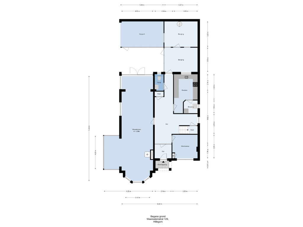 Bekijk plattegrond van Begane grond van Weeresteinstraat 129